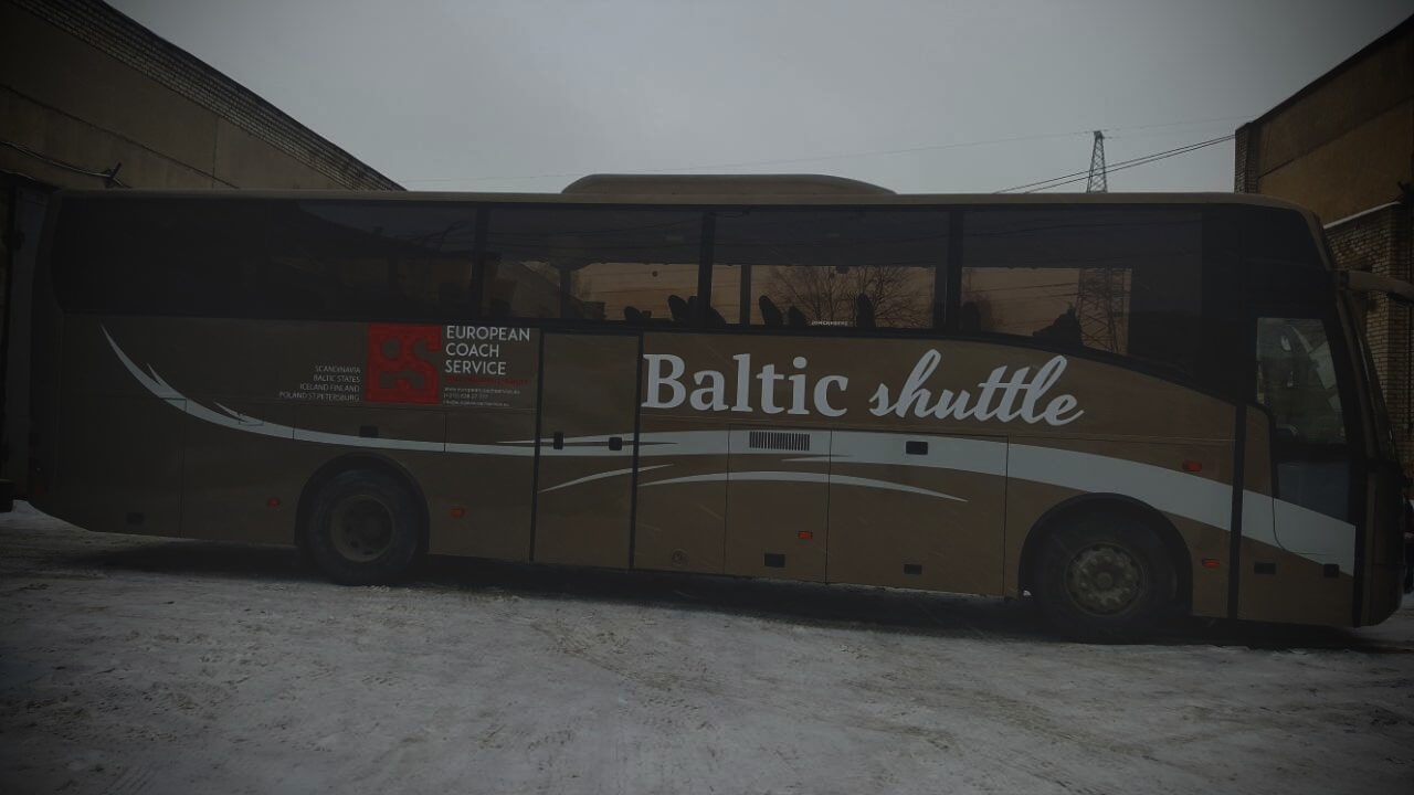 Изменение цвета автобуса и брендирование